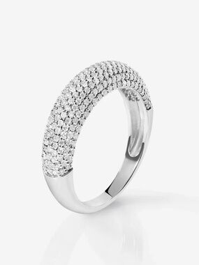 Ring Concierge Pavé Diamond Cloud Ring in White Gold size 5.5